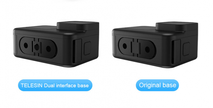Telesin Bază de interfață dublă din aluminiu pentru GoPro Hero 9 (cu gaura de 14 pe partea de jos) GP-FMS-902 [4]
