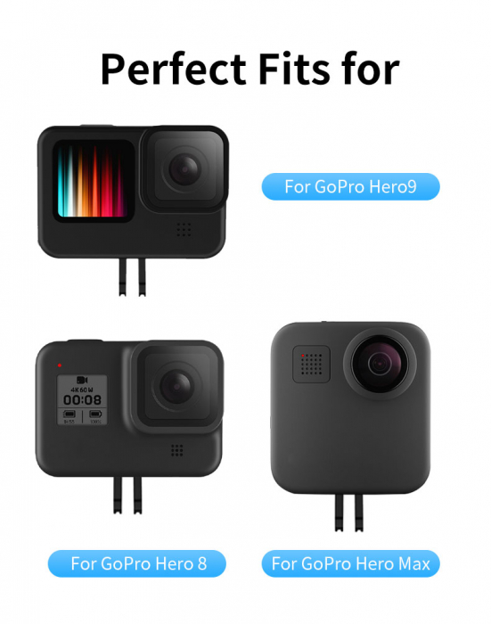 Telesin Bază de interfață dublă din aluminiu pentru GoPro Hero 9 (cu gaura de 14 pe partea de jos) GP-FMS-902 [5]
