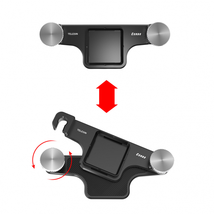TELESIN Placă cu eliberare rapidă, din aliaj de aluminiu pentru montare pe breteaua rucsacului pentru trepied, DSLR, Camera de acțiune - TE-ZJZ-006 [4]