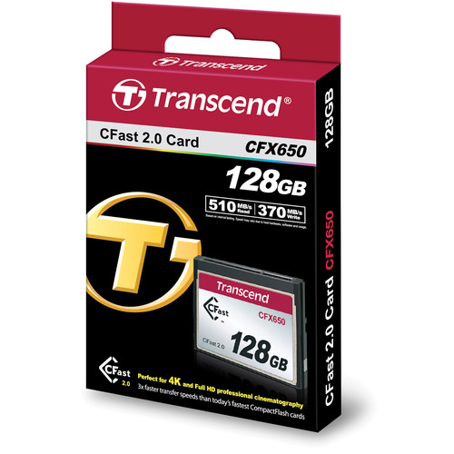 Transcend CFast 2.0 CFX650 128GB, citire 510MB/s, scriere 370MB/s [2]