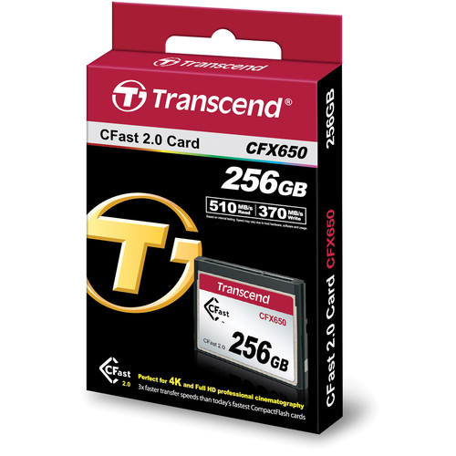 Transcend CFast 2.0 CFX650 256GB, citire 510MB/s, scriere 370MB/s [2]