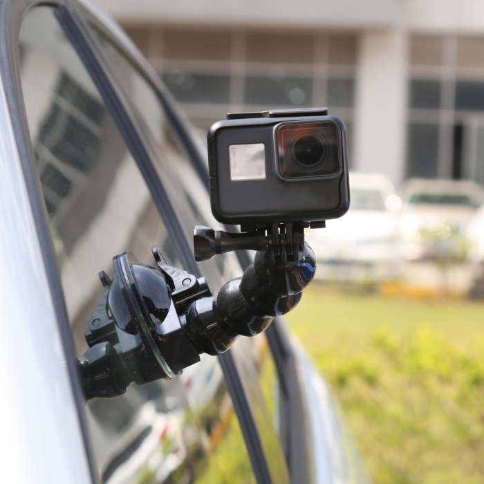 Suport flexibil pentru camere de actiune cu sistem de prindere cu ventuză pentru autovehicule - GP-SUC006 [2]