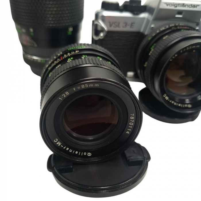 Voigtländer VSL 3-E + 5 obiective – Aparat SLR analog german cu optică Rolleinar și Dynarex de înaltă calitate [5]