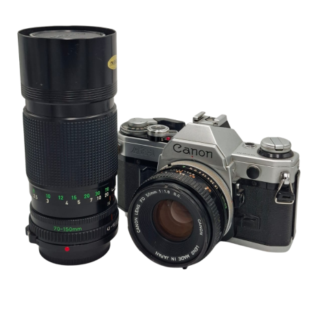 Aparate foto SLR (pe film) (SH) - canon-ae-1-kit-obiectiv-fd-50mm-zoom-70-150mm.jpg