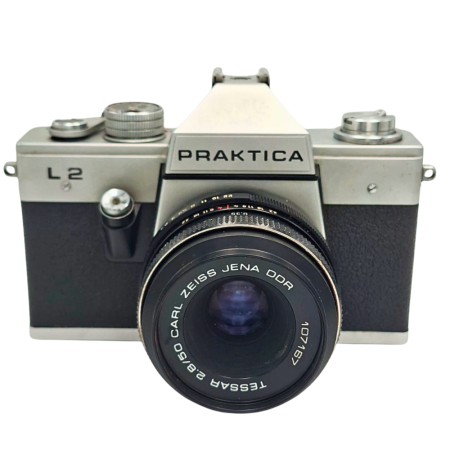 Aparate foto SLR (pe film) (SH) - aparat-foto-film-praktica-l2-m42-carl-zeiss-tessar.jpg