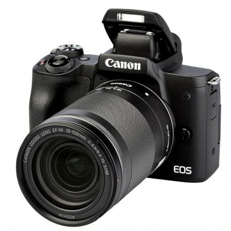 Aparate Foto Mirrorless - CANON EOS M50 MARK II Aparat foto Mirrorless Kit cu Canon EF-M 18-150mm F3.5-6.3 IS STM, Negru