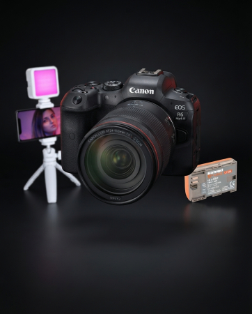 Kit Cameră Mirrorless Canon EOS R6 Mark III cu obiectiv profesional RF 24-105mm f/4 L IS USM montat [1]