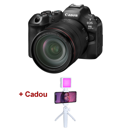 Aparate Foto Mirrorless - Kit Cameră Mirrorless Canon EOS R6 Mark III cu obiectiv profesional RF 24-105mm f/4 L IS USM montat