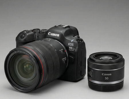 Aparate Foto - Kit Cameră Mirrorless Canon EOS R6 Mark III cu obiectiv profesional RF 24-105mm f/4 L IS USM montat