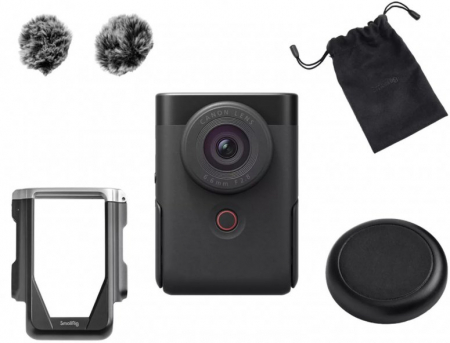 Aparate Foto Compacte - Canon PowerShot V10 - KIT AVANSAT VLOGGING - Cameră video pentru creatorii de conținut (negru)