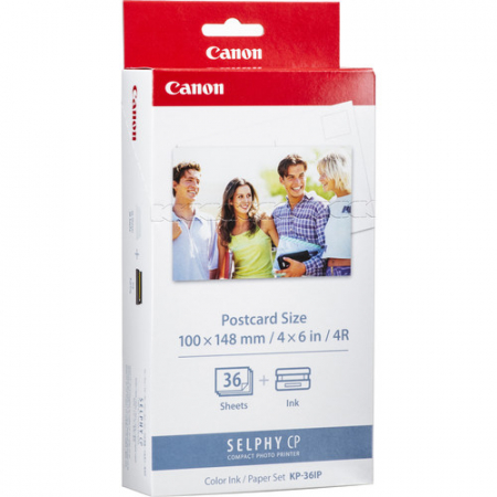 Hartie foto - Canon KP-36IP  -   Set de hârtie și cerneală color  (hârtie 4 x 6 inchi, 36 coli) CP1500/CP1300