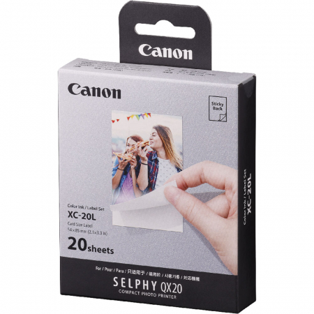 Filme instant FUJI INSTAX - Canon Set Hartie + Toner Selphy XC-20L pentru Selphy QX20