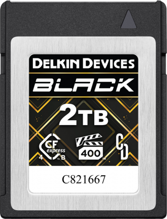 Carduri memorie - Delkin CFexpress 4.0 BLACK | Type B | R3700/W3220 (VPG400) 2TB - Card de memorie BLACK CFexpress Type B