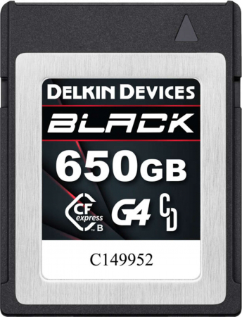 Carduri memorie - Delkin CFexpress BLACK R3530/W3250 (4.0) 650GB - Card CF EXPRESS 650GB