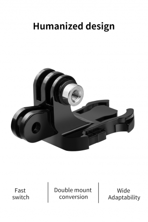 Video / Camere si accesorii - Suport cu cârlig dublu J pentru camere sport GP-MTB-T02-BK