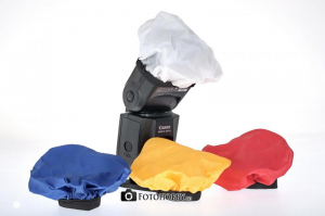 Bounce-uri, Softbox-uri - Dorr set de bounce diffusere colorate pentru blitz