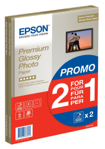 Hartie foto - Epson hartie foto lucioasa A4 ( premium glossy ), 255g/mp, 2x15 coli, ( S042169)