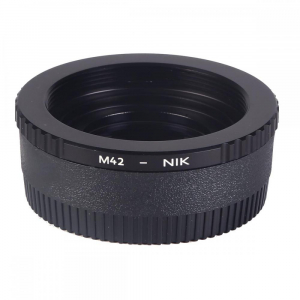 FIKAZ , adaptor cu lentila de corectie de la obiective montura M42 la body montura Nikon F [1]