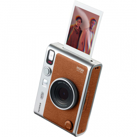 Fujifilm Instax Mini Evo Hybrid - Aparat Foto Instant maro (Brown) + film INSTAX 2x10 buc [2]