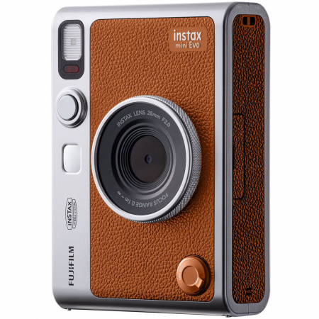 Fujifilm Instax Mini Evo Hybrid - Aparat Foto Instant maro (Brown) + film INSTAX 2x10 buc [6]