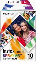 Filme instant FUJI INSTAX - Fujifilm Instax Mini - film instant 10 bucati, instax mini, mini alb, instax, instax mini film, instax film, mini film Fujifilm Instax Mini - film instant 10 bucati Spray Art