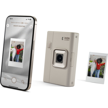 FUJIFILM INSTAX Mini LiPlay+ Hybrid Instant Camera Sand Beige  - Aparat Foto Instant Mini - Copie [9]