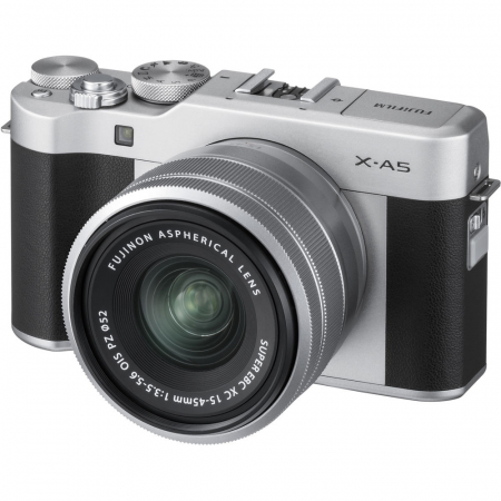 FUJIFILM X-A5 Mirrorless Digital Camera Cu XC 15-45mm f/3.5-5.6 OIS PZ (silver) [0]