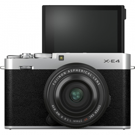 Fujifilm X-E4 , Mirrorless 26MP, 4K body - argintiu + XF 27mm F 2.8 R WR [4]