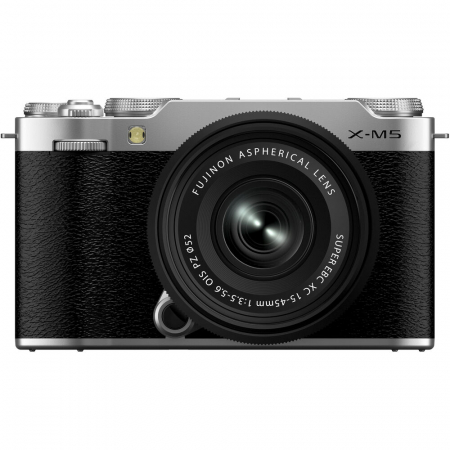 Aparate Foto Mirrorless - Fujifilm X-M5 - aparat foto mirrorless 26.1MP kit cu XC 15-45mm f/3.5-5.6 OIS (Argintiu)