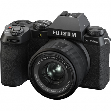 Fujifilm X-S20 - Aparat Foto Mirrorless FUJIFILM - BLACK kit cu XC 15-45mm f/3.5-5.6 OIS (black) [1]