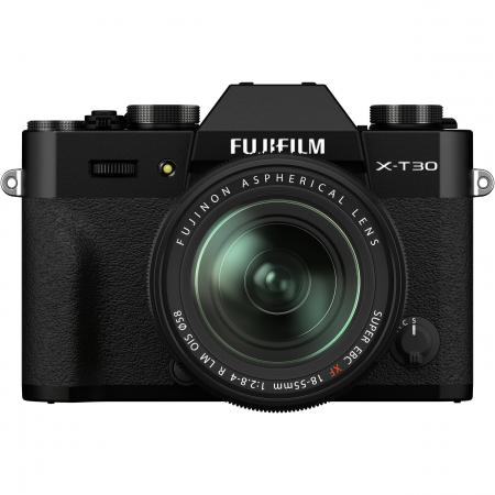 Aparate Foto - FUJIFILM X-T30 II Aparat Foto Mirrorless kit cu FUJIFILM XF 18-55mm f/2.8-4 R LM OIS  Black