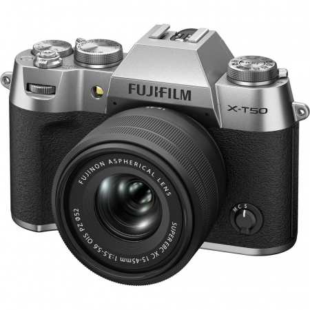Fujifilm X-T50 - aparat foto mirrorless 40.2MP kit cu XC 15-45mm f/3.5-5.6 OIS (Argintiu) [6]