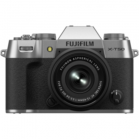 Aparate Foto Mirrorless - Fujifilm X-T50 - aparat foto mirrorless 40.2MP kit cu XC 15-45mm f/3.5-5.6 OIS (Argintiu)
