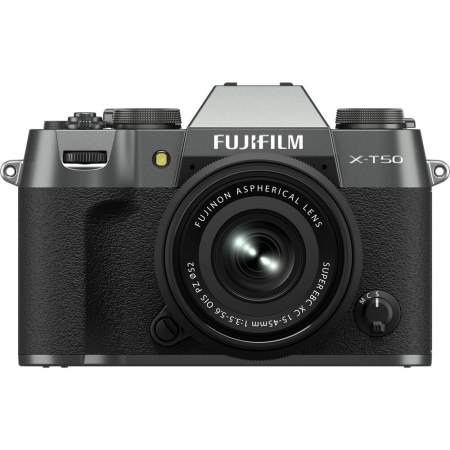 Aparate Foto Mirrorless - Fujifilm X-T50 - aparat foto mirrorless 40.2MP kit cu XC 15-45mm f/3.5-5.6 OIS (Charcoal Silver)