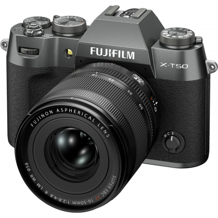 Fujifilm X-T50 - aparat foto mirrorless 40.2MP kit cu XF 16-50mm f/2.8-4.8 R LM (Charcoal Silver) [7]