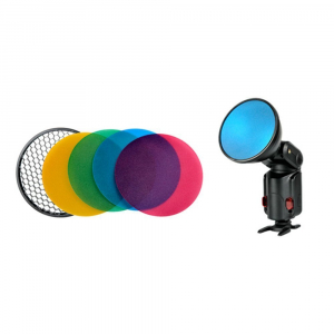 Godox AD-S11 Filtre Gel Colorate cu AD-S12 Grid Honeycomb pentru Bliturile Witstro AD180/AD360 [1]