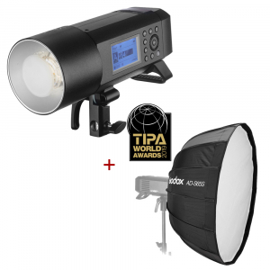 Blitz-uri mobile, cu acumulatori - Godox AD400 Pro TTL Witstro - All-In-One Outdoor Flash + softbox Godox AD-S65