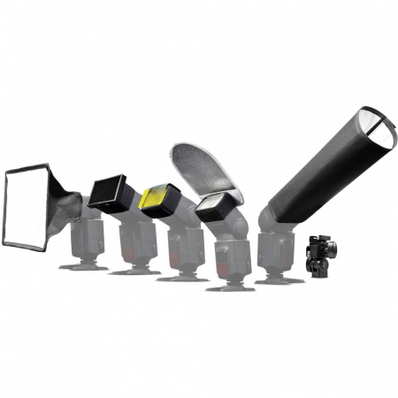 Bounce-uri, Softbox-uri - Hahnel Universal Flash Accessory kit - accesorii pentru blitz-uri portabile