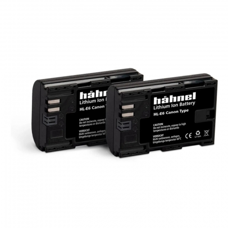 Accesorii Aparate Digitale - Hahnel HL-E6N , set 2 acumulatori replace tip Canon LP-E6 1650mAh