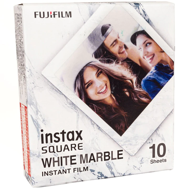 Filme instant FUJI INSTAX - Hartie foto Fujifilm Instax Square WhiteMarble -  film instant (10 bucati)