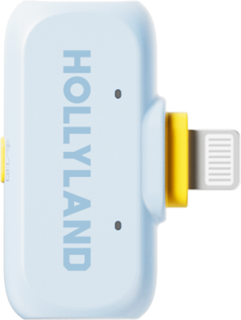 Hollyland LARK A1 Combo Sky Blue Sistem Microfon Wireless Lavaliera 2 Transmitatori TX Receptor USB-C Receptor Lightning [2]
