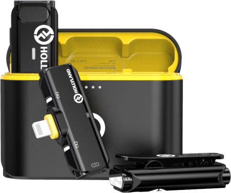 Hollyland Lark C1 Duo Wireless Lavalier Microphone for iPhone - Kit microfon digital tip lavaliera  -  reportofon pentru iPhone (2,4 GHz) Hollyland Lark C1 Duo Wireless Lavalier Microphone for Android - Kit microfon digital tip lavaliera  -  reportofon pentru Android (2,4 GHz) Hollyland Lark C1 Duo Wireless Lavalier Microphone for iPhone - Lavaliera dubla pentru telefoane Apple cu mufa Lightning [5]