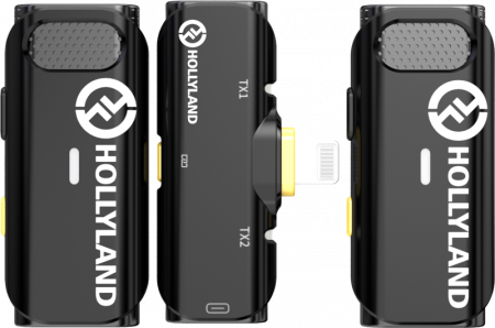 Hollyland Lark C1 Duo Wireless Lavalier Microphone for iPhone - Kit microfon digital tip lavaliera  -  reportofon pentru iPhone (2,4 GHz) Hollyland Lark C1 Duo Wireless Lavalier Microphone for Android - Kit microfon digital tip lavaliera  -  reportofon pentru Android (2,4 GHz) Hollyland Lark C1 Duo Wireless Lavalier Microphone for iPhone - Lavaliera dubla pentru telefoane Apple cu mufa Lightning [2]