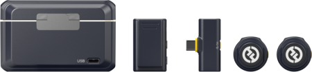 Hollyland LARK M2 Mini Combo with Camera RX + USB-C RX – sistem microfon wireless lavalier 2 persoane 2.4GHz GFSK 2Mbps [2]