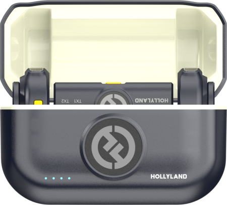 Hollyland Lark M2 USB-C -  Microfon Lavaliera fără fir cu USB-C (Duo, Shine Charcoal) - Kit microfon digital tip lavaliera  -  reportofon pentru cameră și smartphone (2,4 GHz) cu mufa USB-C [16]