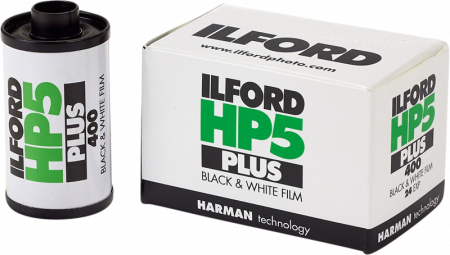 Filme foto si scanere film - Ilford HP5 Plus 135-24 - Film alb-negru,  ISO 400,135mm, 24 pozitii