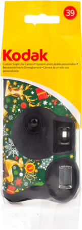 Filme foto si scanere film - kodak-fun-saver-christmas-edition-39-exp-blitz.webp / Cameră foto de unică folosință Kodak Fun Saver, Ediție de Crăciun, cu design tematic și blitz integrat