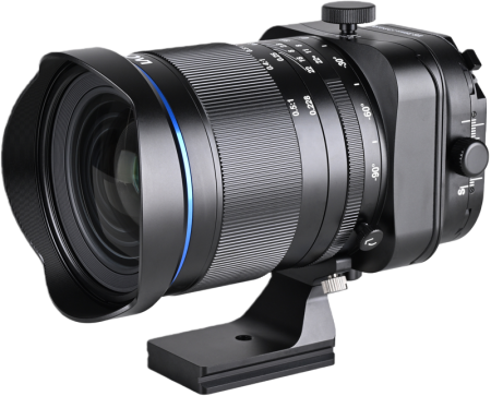 Laowa 35mm f/2.8 Zero-D Tilt-Shift 0.5x Macro – Fuji GFX – Obiectiv manual tilt ±10° shift ±8mm macro 0.5x, design Zero-D fără distorsiuni, APO apocromatic, 14 elemente 12 grupe, 15 lamele diafragmă, distanță minimă focalizare 22.8cm, rotire 360°, filet 77mm, 1350g [15]