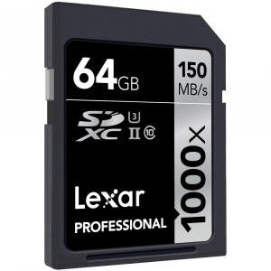 Lexar Professional SDXC 64GB, UHS-II, 150MB/s 1000X [1]