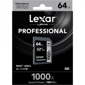 Lexar Professional SDXC 64GB, UHS-II, 150MB/s 1000X [2]